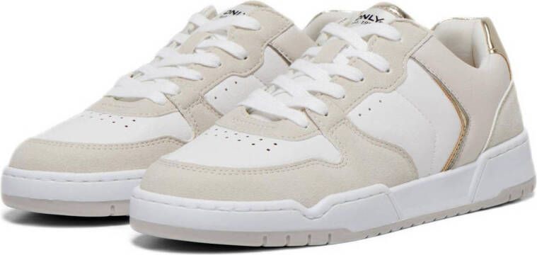 ONLY ONLSWIFT-1 PU LOW CUT SNEAKER NOOS sneakers beige wit