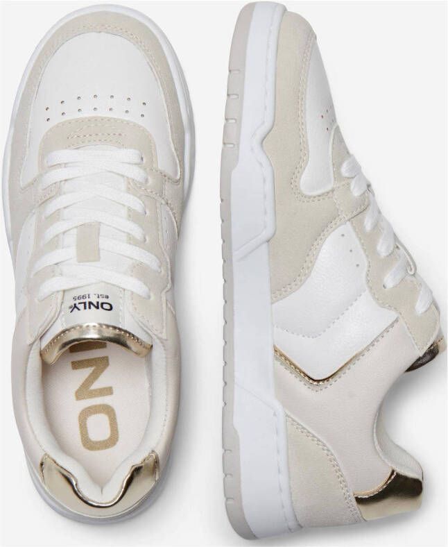 ONLY sneakers beige wit