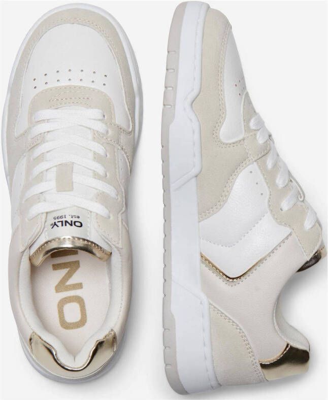 ONLY ONLSWIFT-1 PU LOW CUT SNEAKER NOOS sneakers beige wit