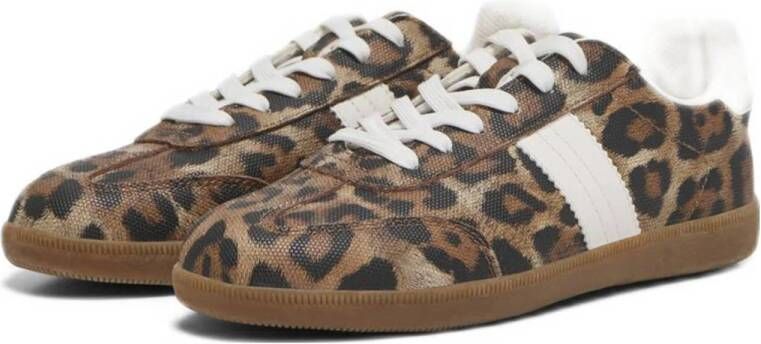 ONLY ONLAMBER PU SNEAKER sneakers met panterprint beige