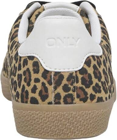 ONLY sneakers met panterprint bruin