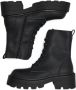 Only Zwarte Leren Rits Enkellaarzen Black Dames - Thumbnail 4
