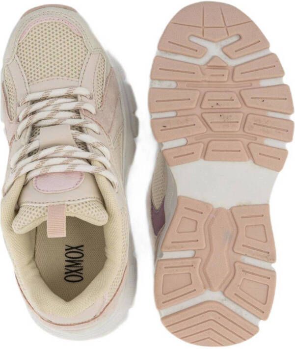 Oxmox chunky sneakers roze beige