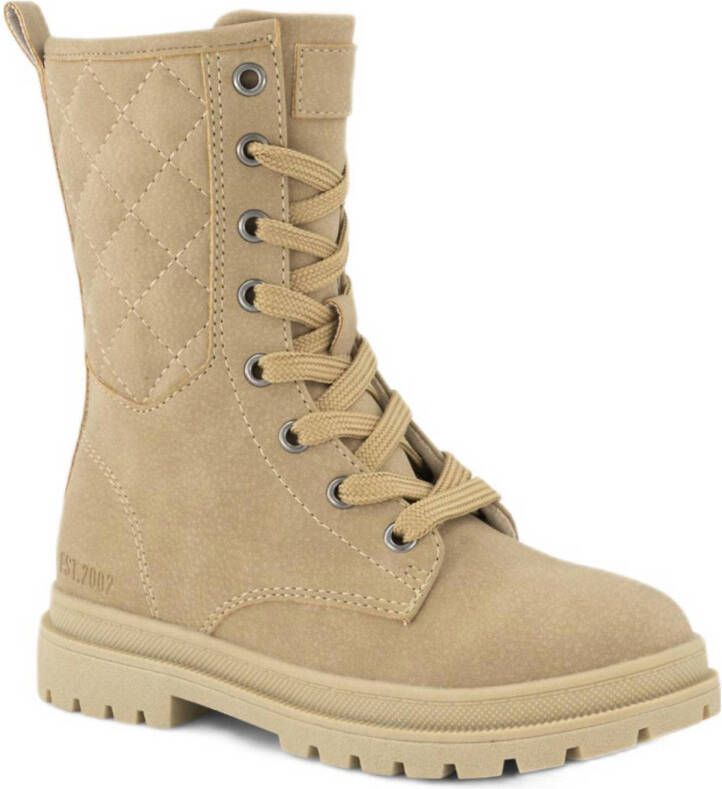 Oxmox Zandkleurige veterboot doorgestikt Schoenen