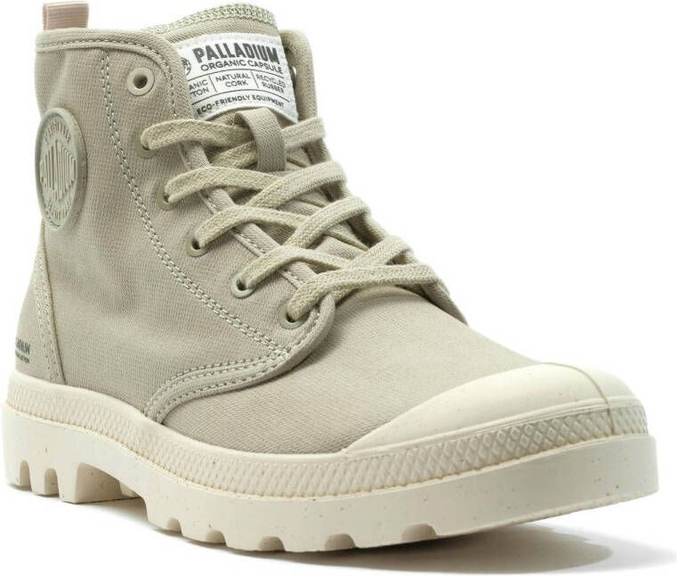 Palladium canvas sneakers grijsgroen