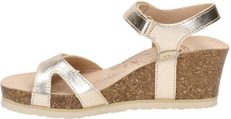 Panama Jack Julia leren sandalen goud