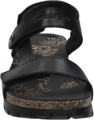 Panama Jack Sally Basic leren sandalen zwart