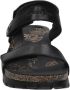 Panama Jack Sally Basic leren sandalen zwart - Thumbnail 1