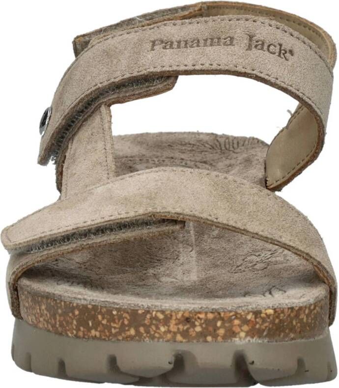 Panama Jack Selma suède sandalen taupe