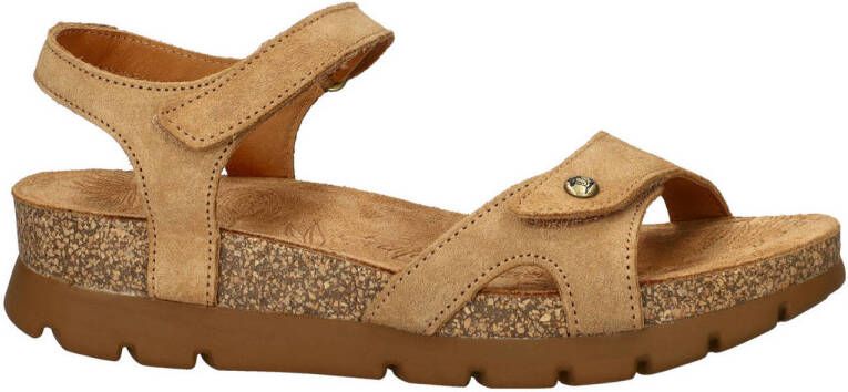 Panama Jack Sulia Basics suède sandalen cognac