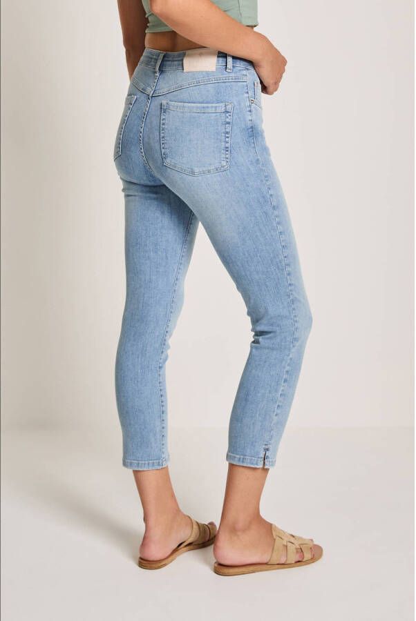 Para Mi slim high waist broek medium blue denim