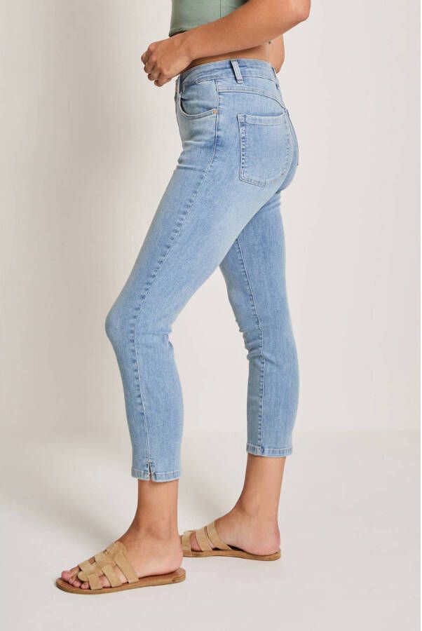 Para Mi slim high waist broek medium blue denim