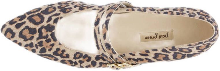 Paul Green ballerina's met panterprint bruin