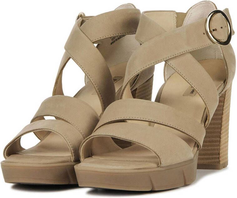 Paul Green nubuck sandalettes beige