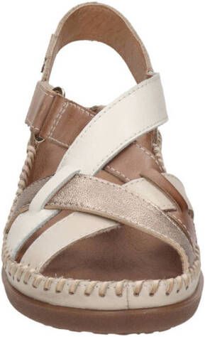 Pikolinos Cadaques leren sandalen beige