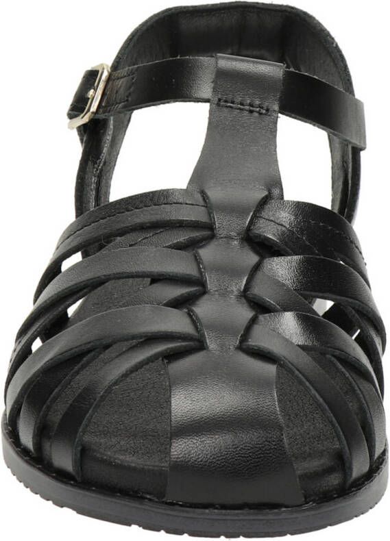 Pikolinos Formentera leren sandalen zwart