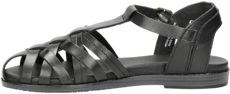 Pikolinos Formentera leren sandalen zwart