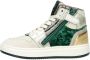 Pinocchio leren sneakers beige groen - Thumbnail 3