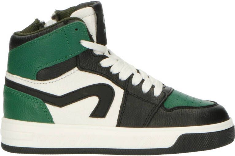 Pinocchio leren sneakers groen zwart