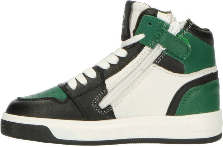 Pinocchio leren sneakers groen zwart