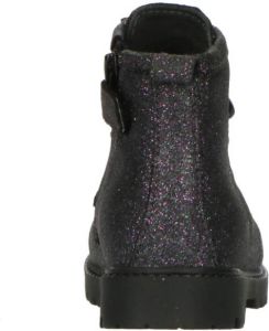 Pinocchio leren veterboots met glitters donkerblauw