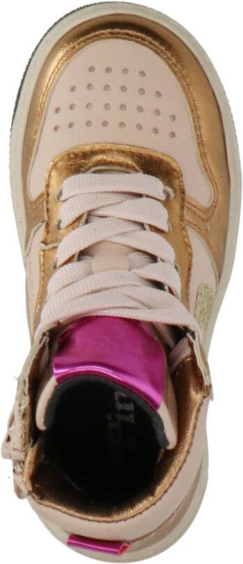 Pinocchio P1301 leren sneakers roze brons