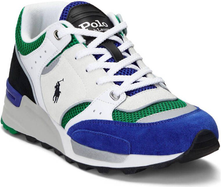 POLO Ralph Lauren leren sneakers wit blauw groen