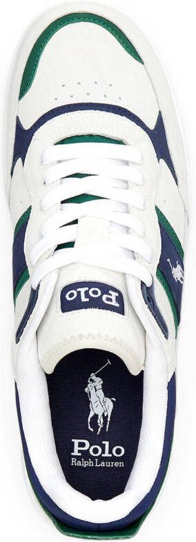POLO Ralph Lauren leren sneakers wit blauw groen