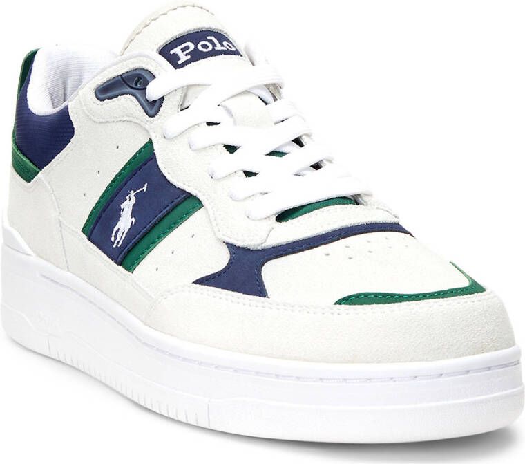 POLO Ralph Lauren leren sneakers wit blauw groen