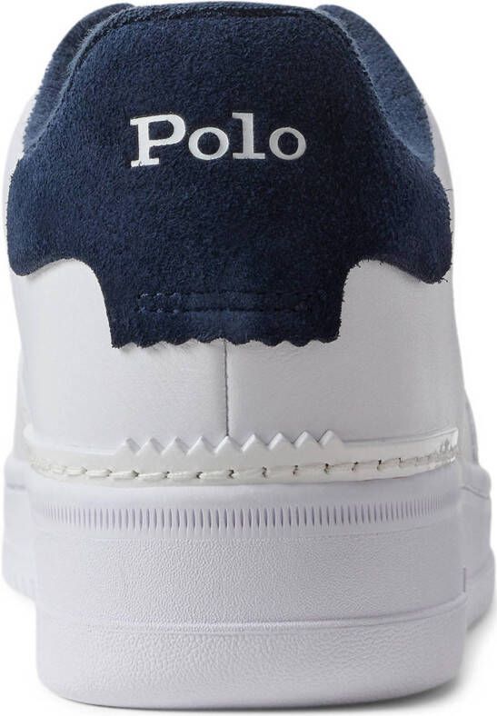 POLO Ralph Lauren Masters Court PP leren sneakers wit donkerblauw