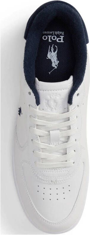POLO Ralph Lauren Masters Court PP leren sneakers wit donkerblauw