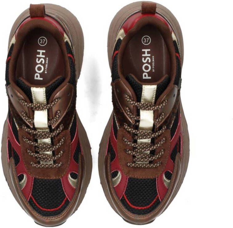 POSH by Poelman Ayoki chunky sneakers bordeaux