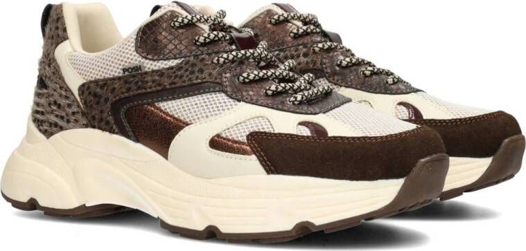 POSH by Poelman Ayoki chunky sneakers ecru bruin