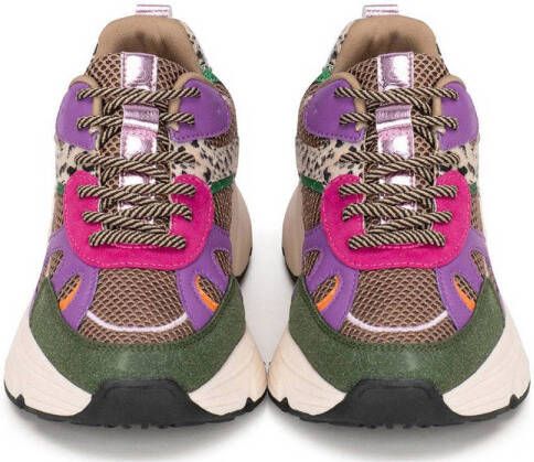 POSH by Poelman Ayoki chunky sneakers groen lila