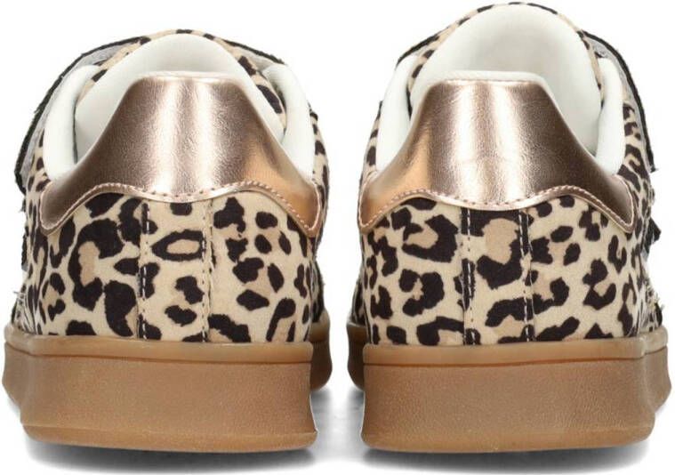 POSH by Poelman Billie sneakers met panterprint beige zwart