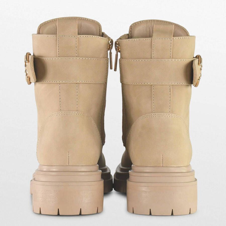 POSH by Poelman Cato veterboots met siergesp beige