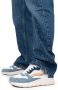 POELMAN C18582X7PSH11 denim jeans comb Blauw Mesh Lage sneakers Dames - Thumbnail 3