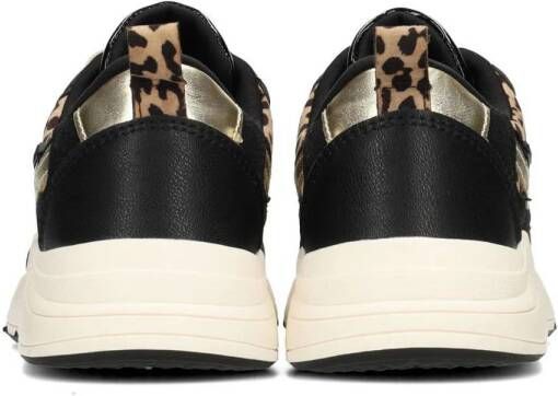 POSH by Poelman CHARLIE chunky sneakers met panterprint zwart beige