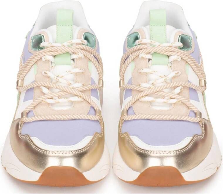 POSH by Poelman chunky sneakers lichtgroen lila