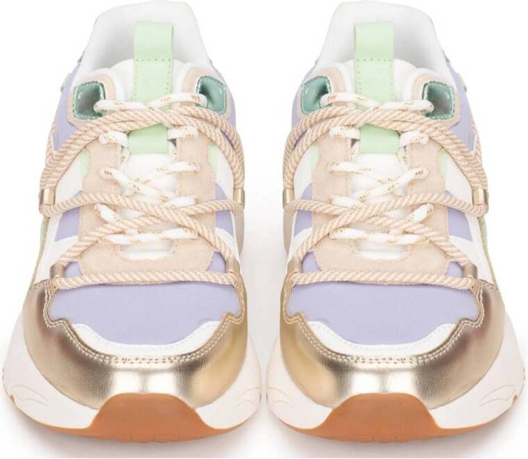 POSH by Poelman chunky sneakers lichtgroen lila