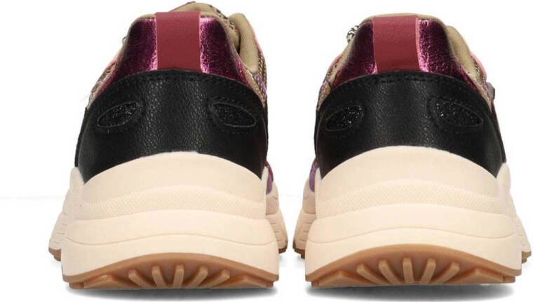 POSH by Poelman chunky sneakers paars bruin