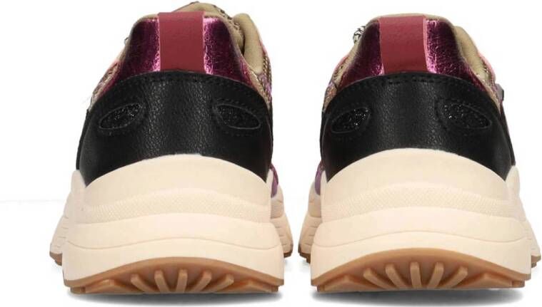 POSH by Poelman chunky sneakers paars bruin