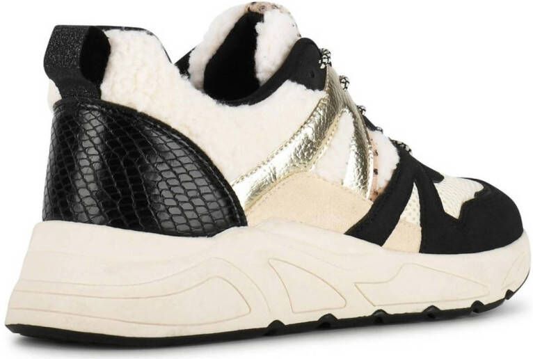 POSH by Poelman chunky sneakers zwart beige