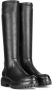 PS Poelman Dames CYBELE PU Imitatieleren Stretch Hoge Laarzen met Stoere Profielzool en Rits Zwart - Thumbnail 3