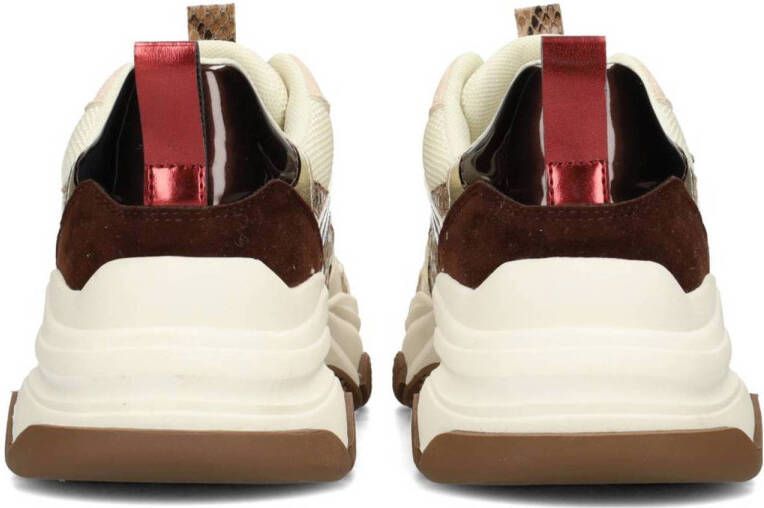 POSH by Poelman Gigi chunky sneakers bruin ecru