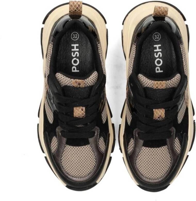 POSH by Poelman Gigi chunky sneakers zwart beige