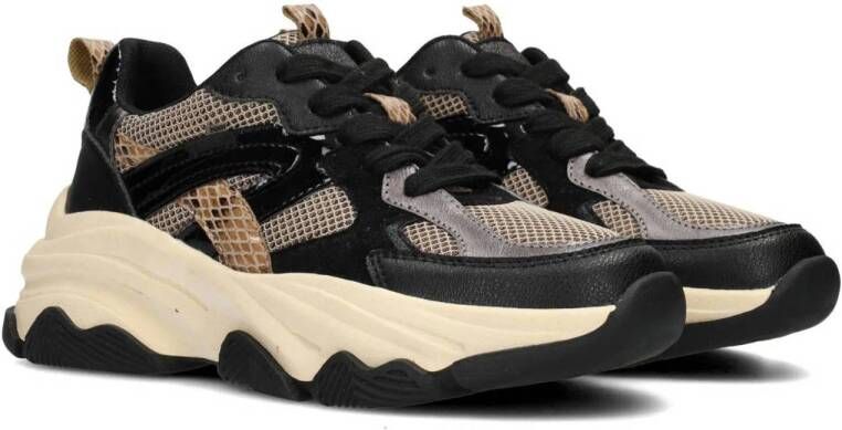 POSH by Poelman Gigi chunky sneakers zwart beige