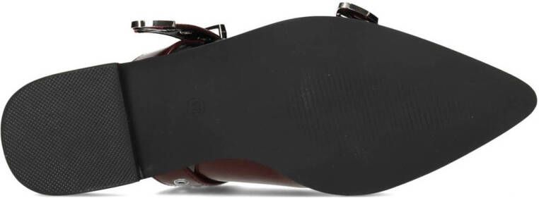 POSH by Poelman Julie slingback loafers donkerrood