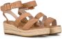 POELMAN Slingback sandalen cappuccino Beige Textiel Sandalen met hak Dames - Thumbnail 2