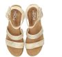 POSH by Poelman JUNE Dames Sandalen Goud Met Beige - Thumbnail 4
